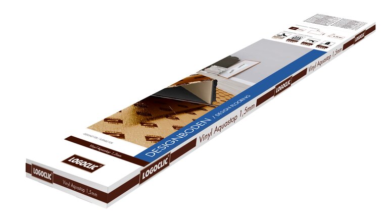 Logoclic Vinyl Aquastop 1,5 mm starke Designboden-Unterlage.